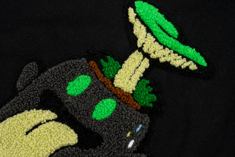 GRAF&WU Magic Mushroom Embroidery BooGhost2.0 Thin Hoodie