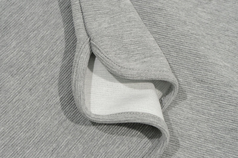 GRAF&WU Vintage Letter Cotton Henley Collar Long-sleeve Shirt