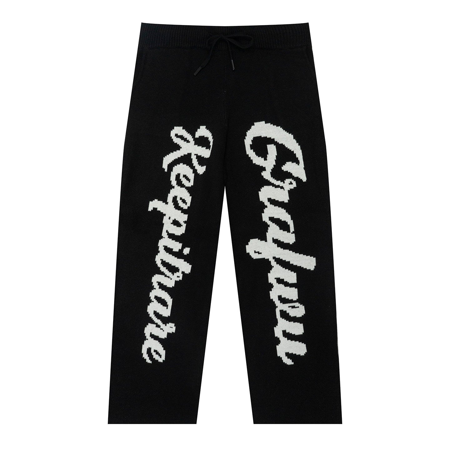 GRAF&WU Spring Simple Fashion Retro Loose Knitted Trousers