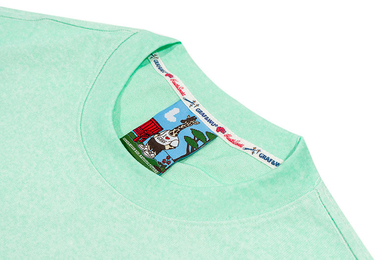 GRAF&WU Washed Style 3D Fleece Embroidery Summer Loose T-Shirt