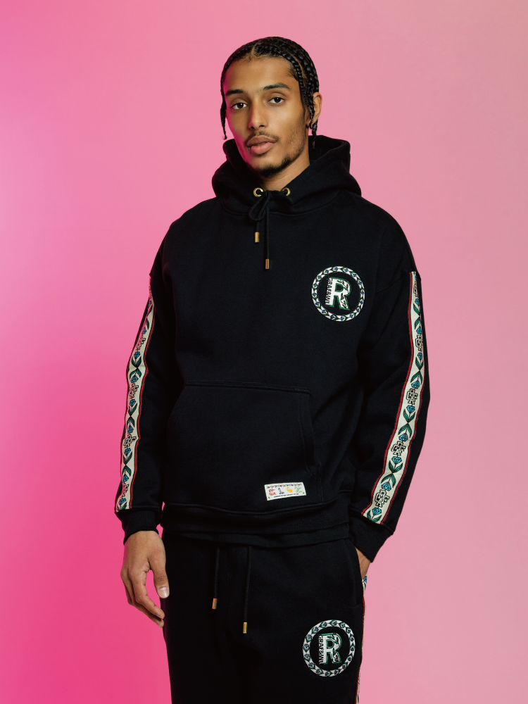 GRAF&WU Intellectual Property Flowers Embroidered Fleece Hoodie