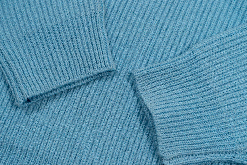 GRAF&WU Original Graf Embroidered Knitted Short POLO Collar Sweater