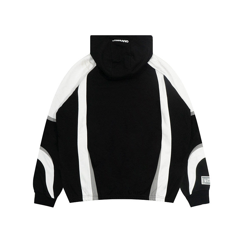 GRAF&WU Football Style Fashion Embroidered Hoodie