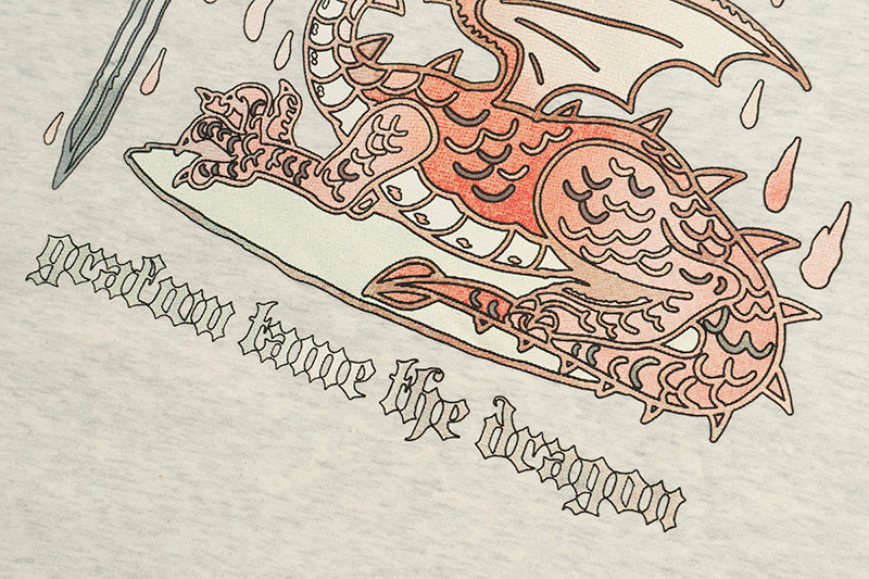 GRAF&WU Knight Slays Dragon Printed Street Hoodie