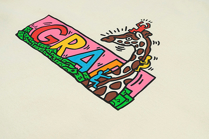 GRAF&WU Tribute Keith Haring Pop Art Cartoon T-shirt