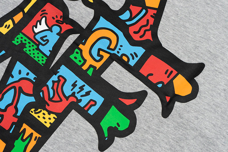GRAF&WU Tribute Keith Haring Pop Art Cartoon Long-sleeved Shirt