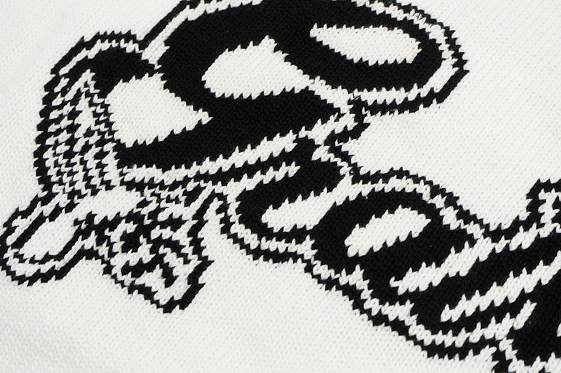 GRAF&WU Letter AK47 Little Angel Knitted Warm Sweater