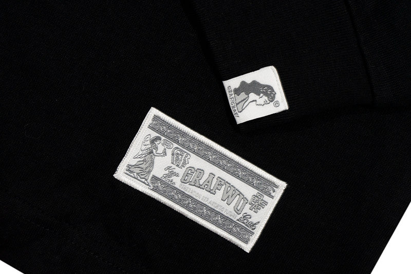 GRAF&WU Basquiat Graphic Print Loose Long Sleeve Shirt