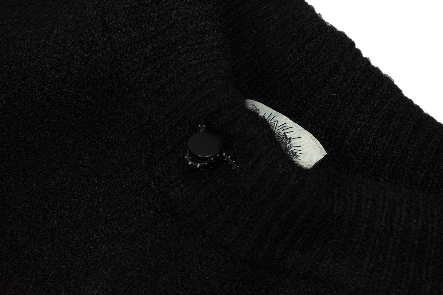 GRAF&WU Letter Embroidered Thick Warm Knitted Mohair Casual Trousers