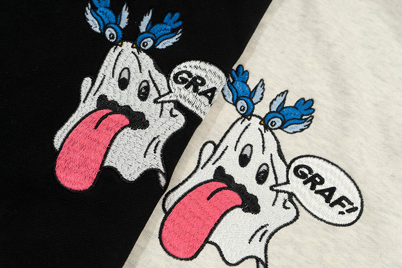 GRAF&WU Halloween Medusa Fairy 12 Cute Ghost Embroidery Hoodie