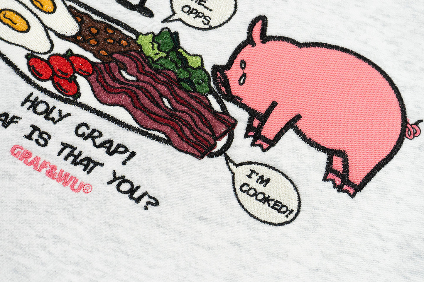 GRAF&WU Big Breakfast Pig Chick Funny Hoodies