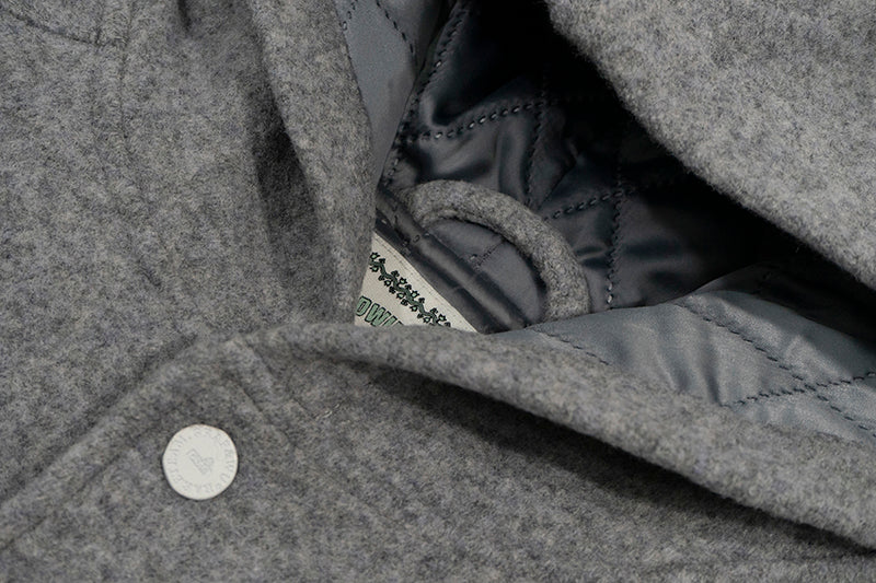 GRAF&WU Embroidered Wool Blend Thick Coat Baseball Jacket