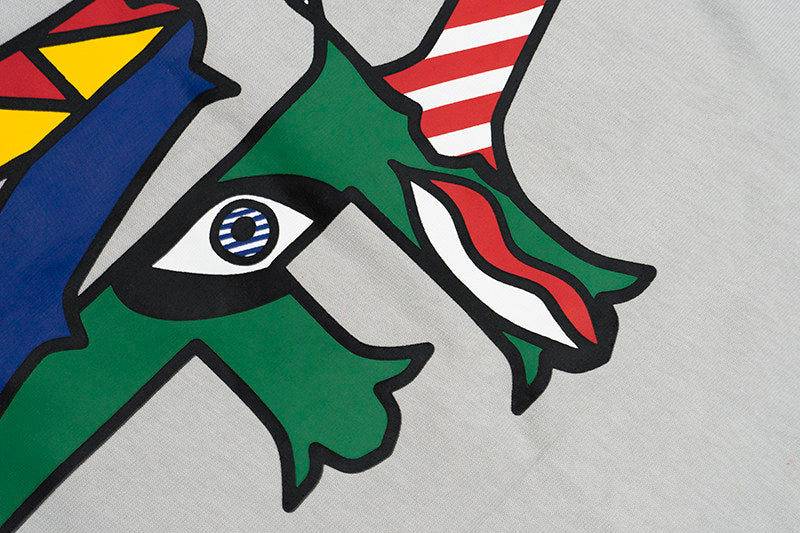 GRAF&WU Roy Pop Art Graphic Loose Cotton Long Sleeve Tee