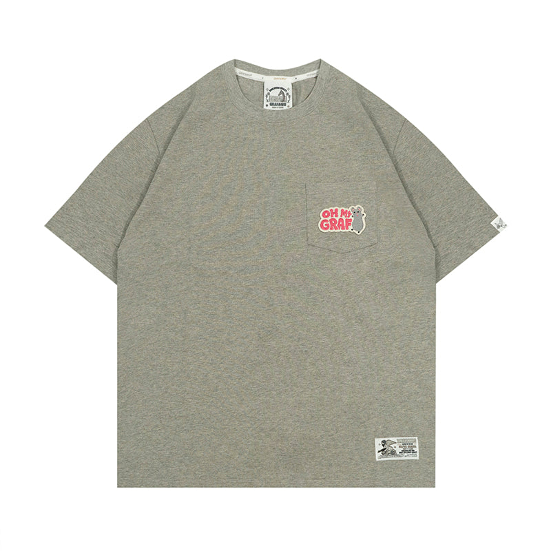GRAFWU Pocket OhMyGraf Screaming Mouse Cute Design T-Shirt