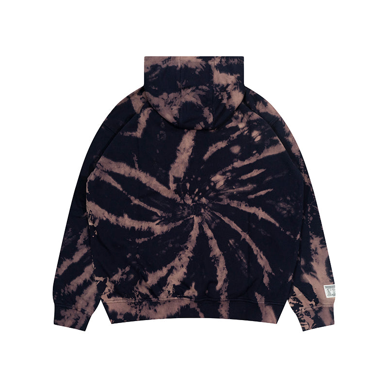 GRAF&WU Original Giraffe Swirl Tie-Dye Design Oversize Pullover Hoodie