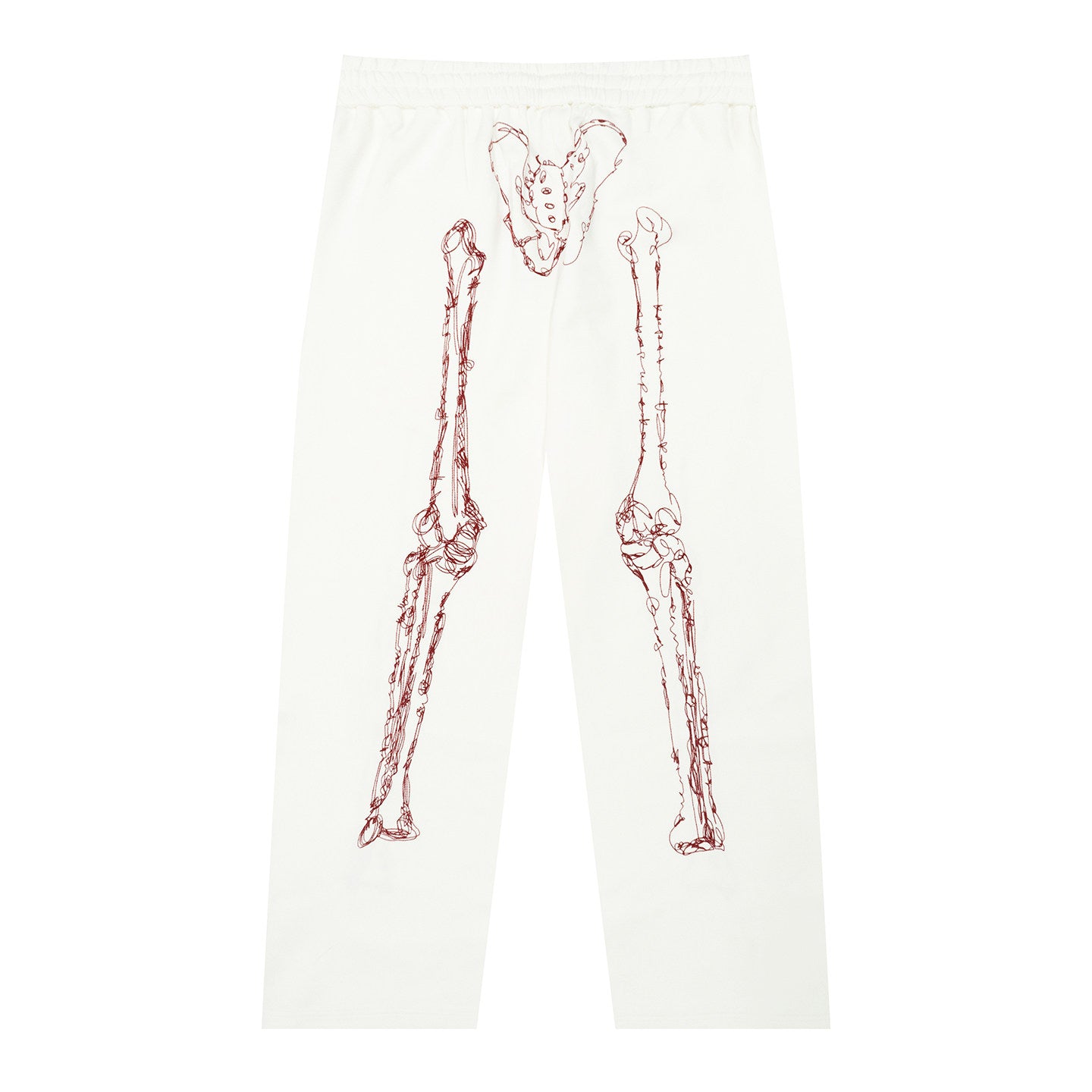 GRAF&WU Skeletal Leg Bone Graphic Print Streetwear Joggers