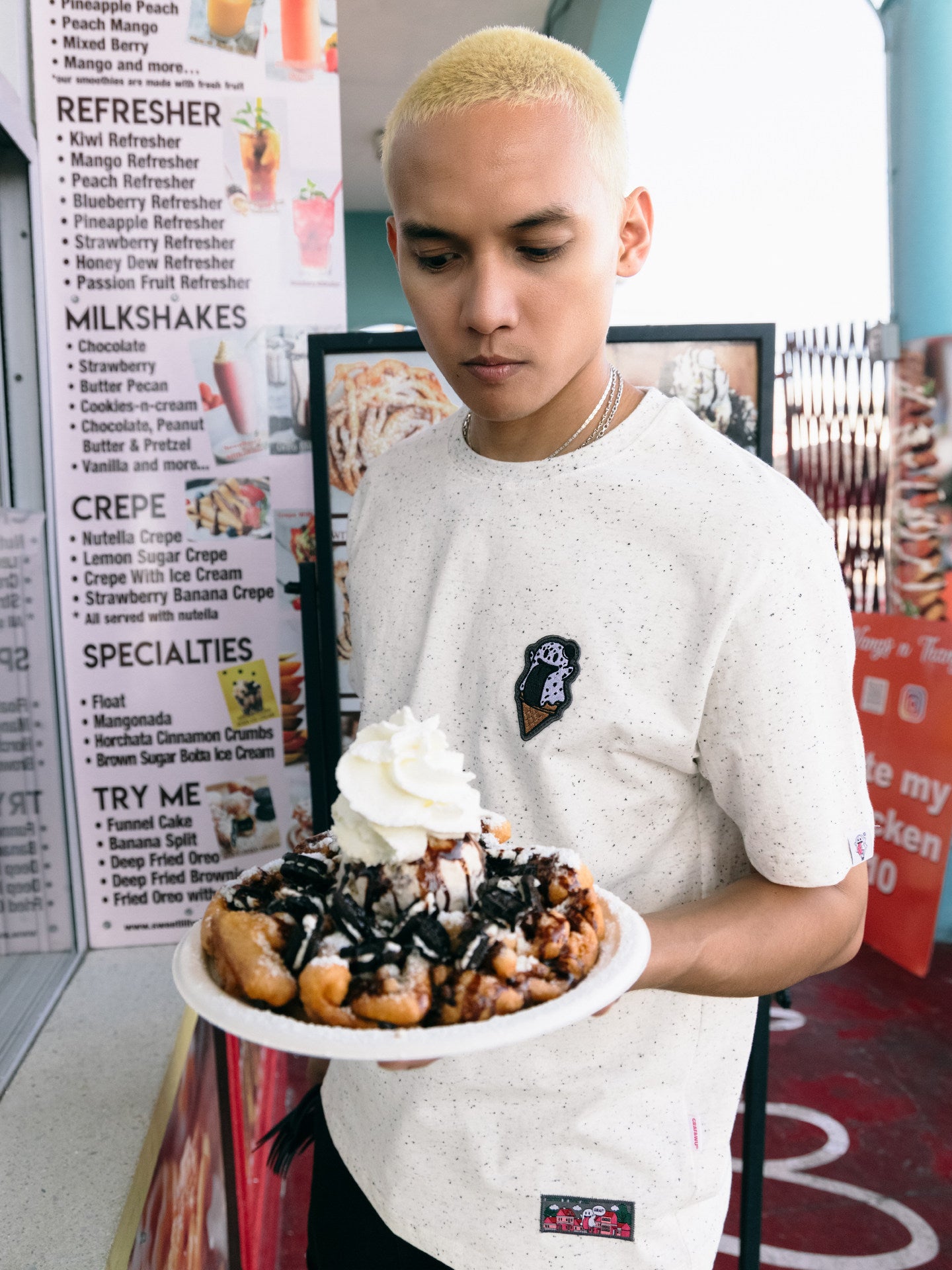 GRAFWU Ice Cream Cute Ghost T-Shirts