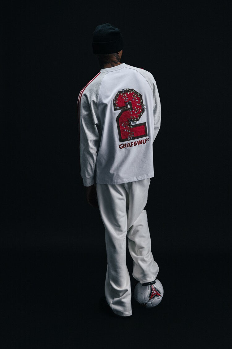 GRAF&WU Football Club Blokecore Floral Angel Devil Fleece Casual Pants