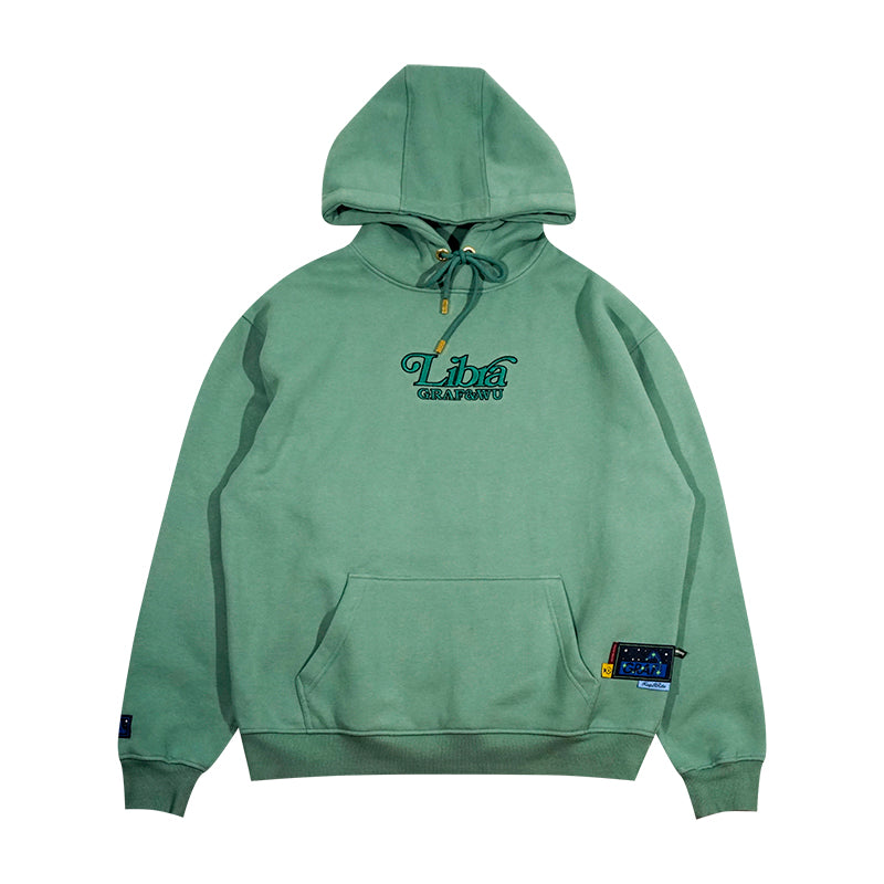 GRAF&WU 12 Constellation Rap Lyrics Embroidery Print Hoodie