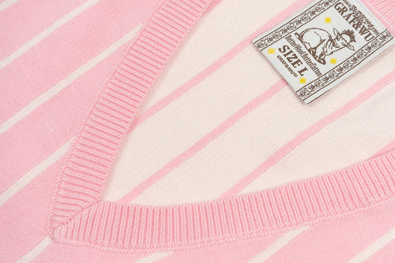 GRAF&WU Chenille Knitted Sleeveless Vest Sweater