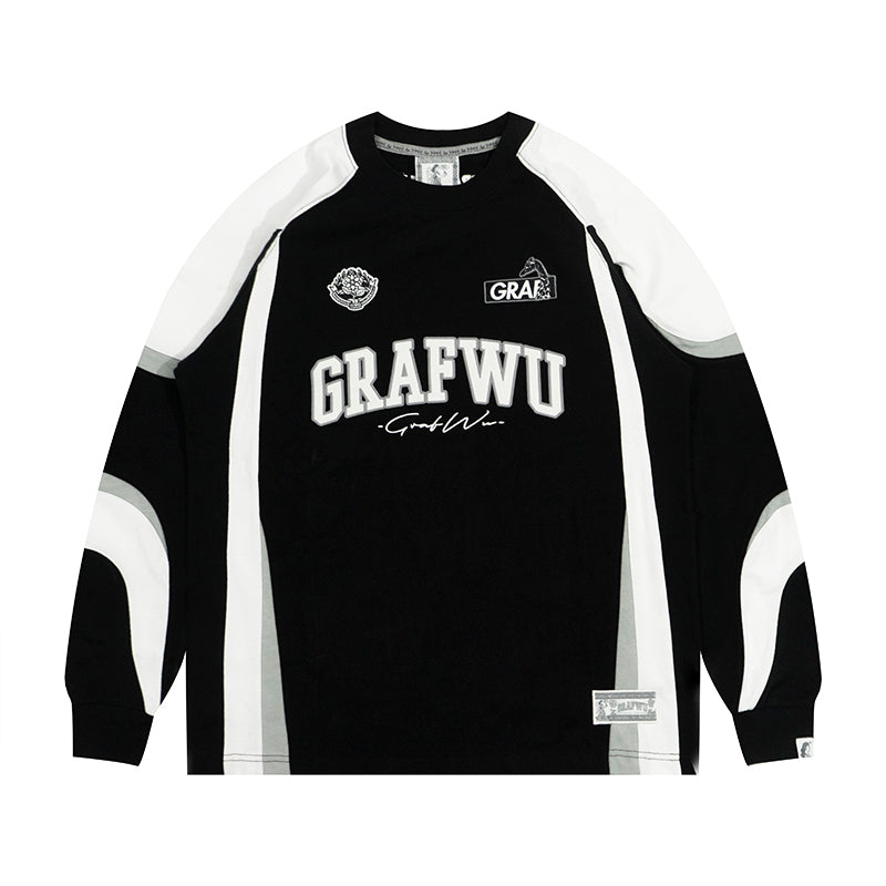 GRAF&WU Bloke Core Style Fashion Embroidered Long-sleeves Shirt