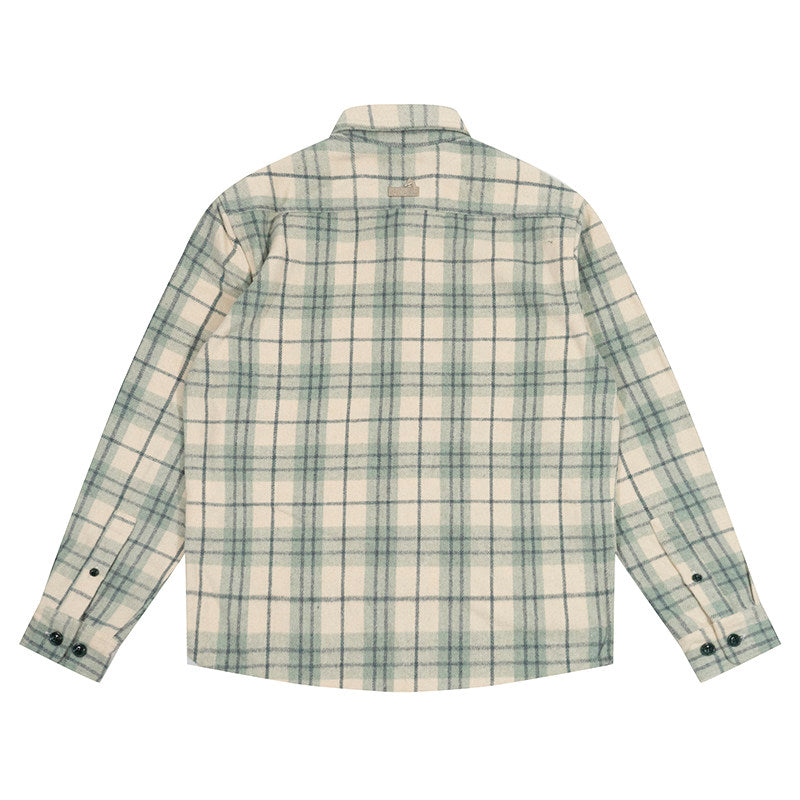 GRAF&WU Brand Letter Embroidered Fashion Flannel Loose Shirt