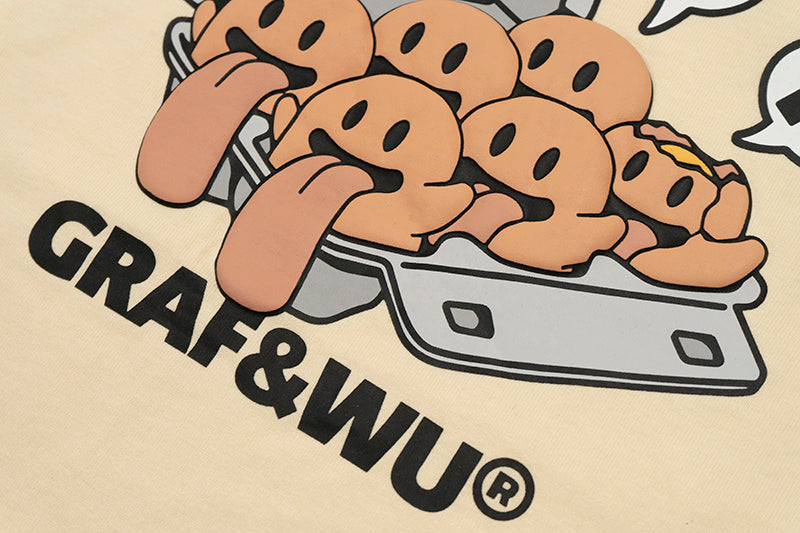 GRAFWU Interesting Egg Cute Ghost T-Shirts
