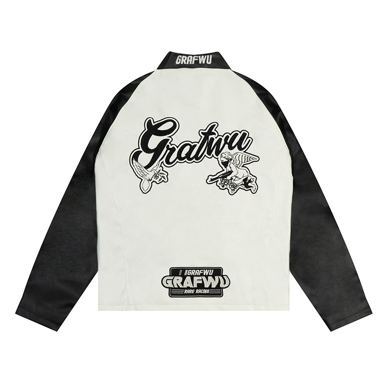 GRAF&WU Racing Gascar Series Retro Leather Jacket
