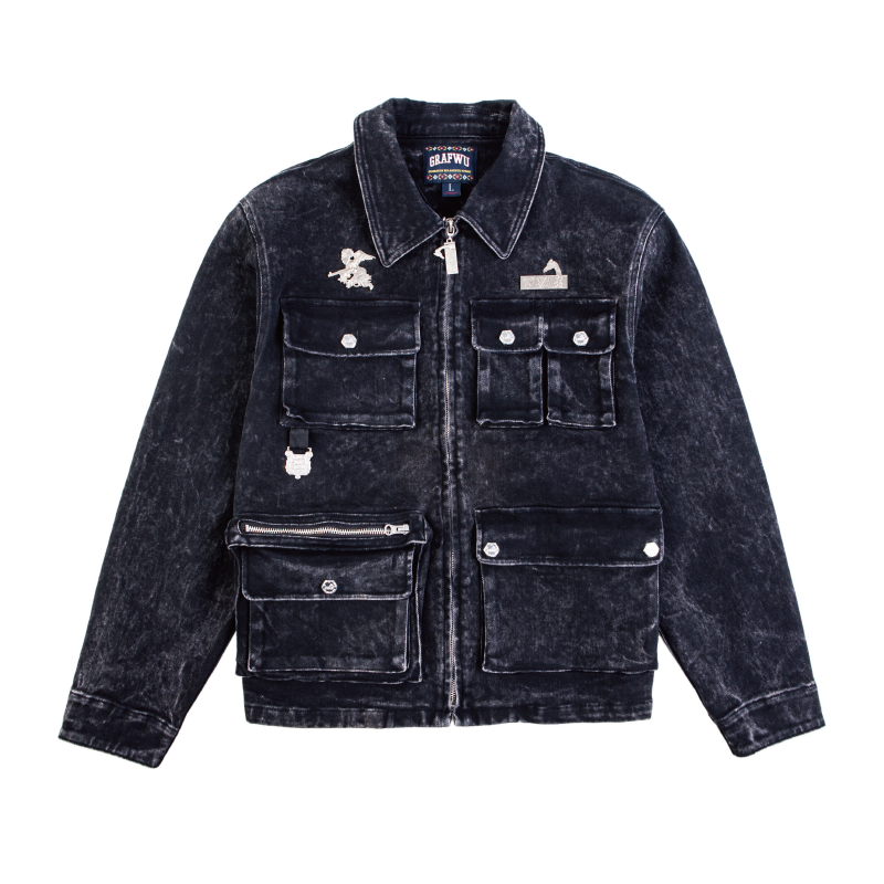 GRAF&WU Metal AK47 Angel Giraffe Military Multi-Pocket Jacket | Tactical Streetwear