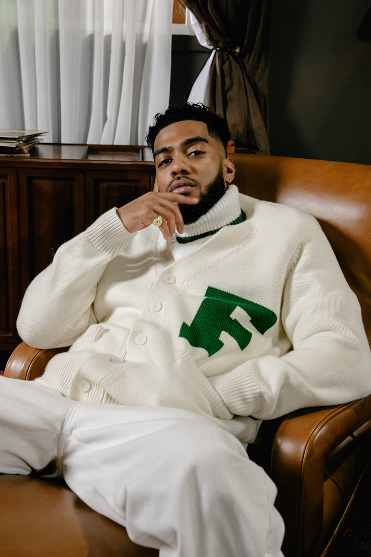 GRAF&WU Winter Vibe Wool Letter man Sweater Knitwear