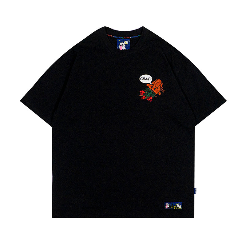 GRAFWU Flower Shop 12 Boo Ghost 2.0 Character Floral T-Shirt