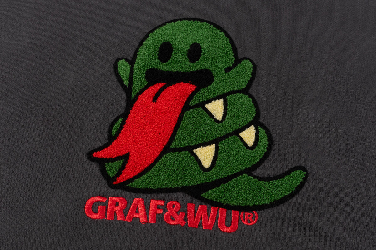 GRAF&WU Chinese Zodiac Character Loose-Fit Hoodie
