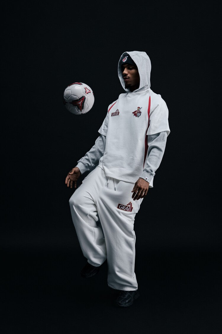 GRAF&WU Football Club Blokecore Floral Angel Devil Fleece Casual Pants