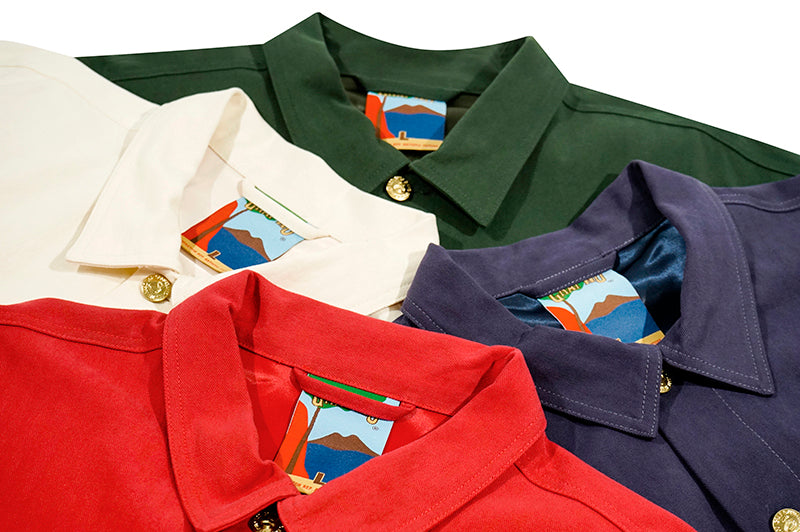 GRAF&WU Brand Letter Gold Thread Eembroidery Workwear Jacket Coat