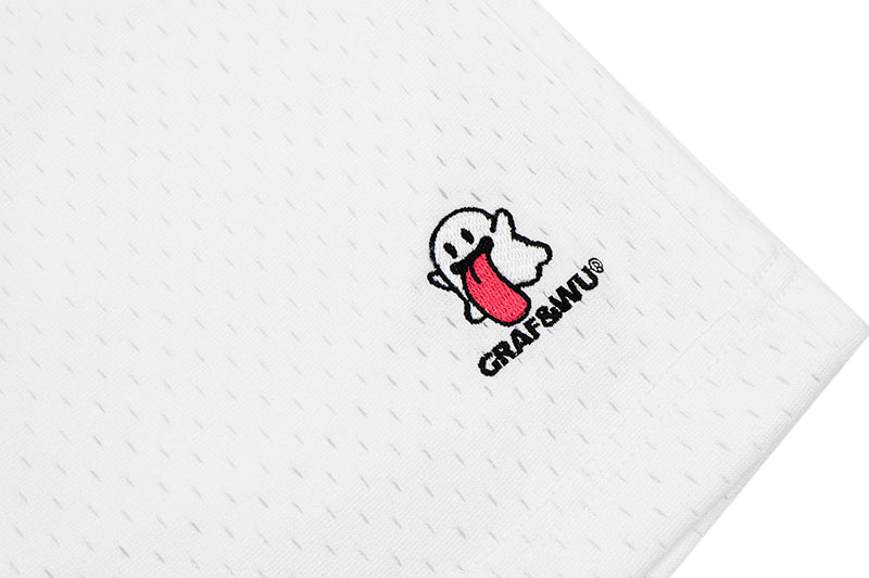 GRAFWU OG Cute Ghost Loose Mesh Sports Shorts