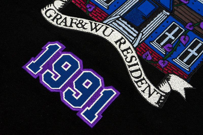 GRAFWU Devil Black Cat Two-Headed Sheep Embroidery Basketball Vest
