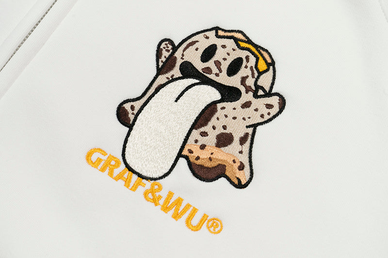 GRAF&WU Egg Cute Ghost Imitation Mink Velvet Hoodie