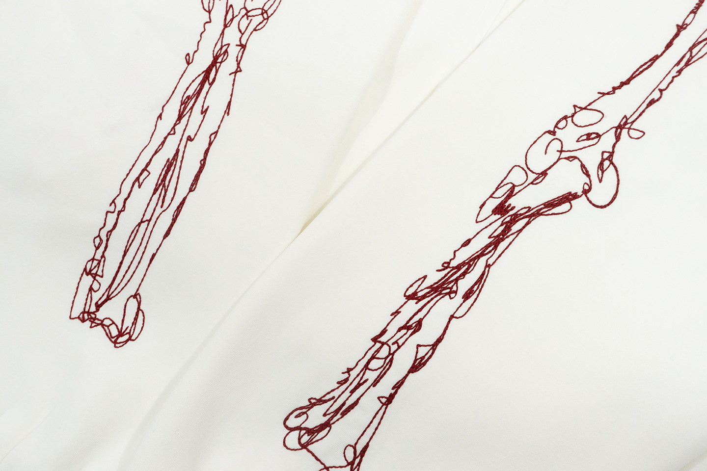 GRAF&WU Rib Cage Skeletal Hand Embroidery Zip-Up Jacket