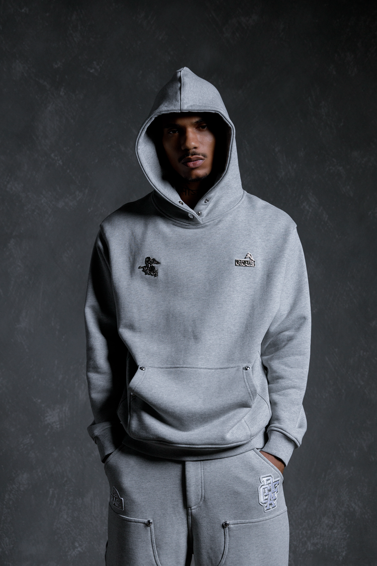 GRAF&WU Metal Buckle Street Loose Deer Angel Sweatshirt Hoodie