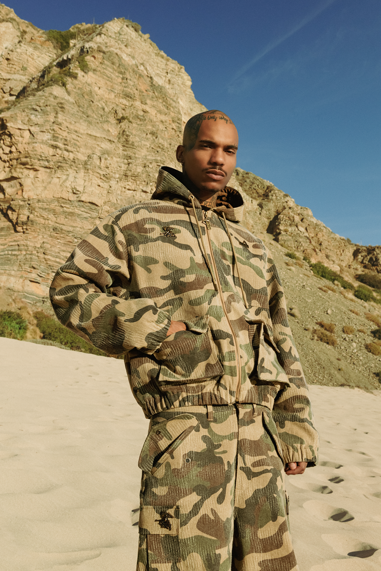 GRAF&WU Vintage Camouflage Leopard Pattern Thick Jacket