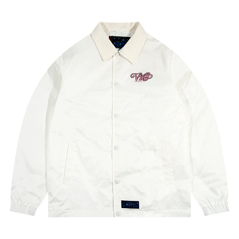 GRAF&WU 12 Signs Hip-hop Lyrics Embroidery Print Windproof Coach Jacket