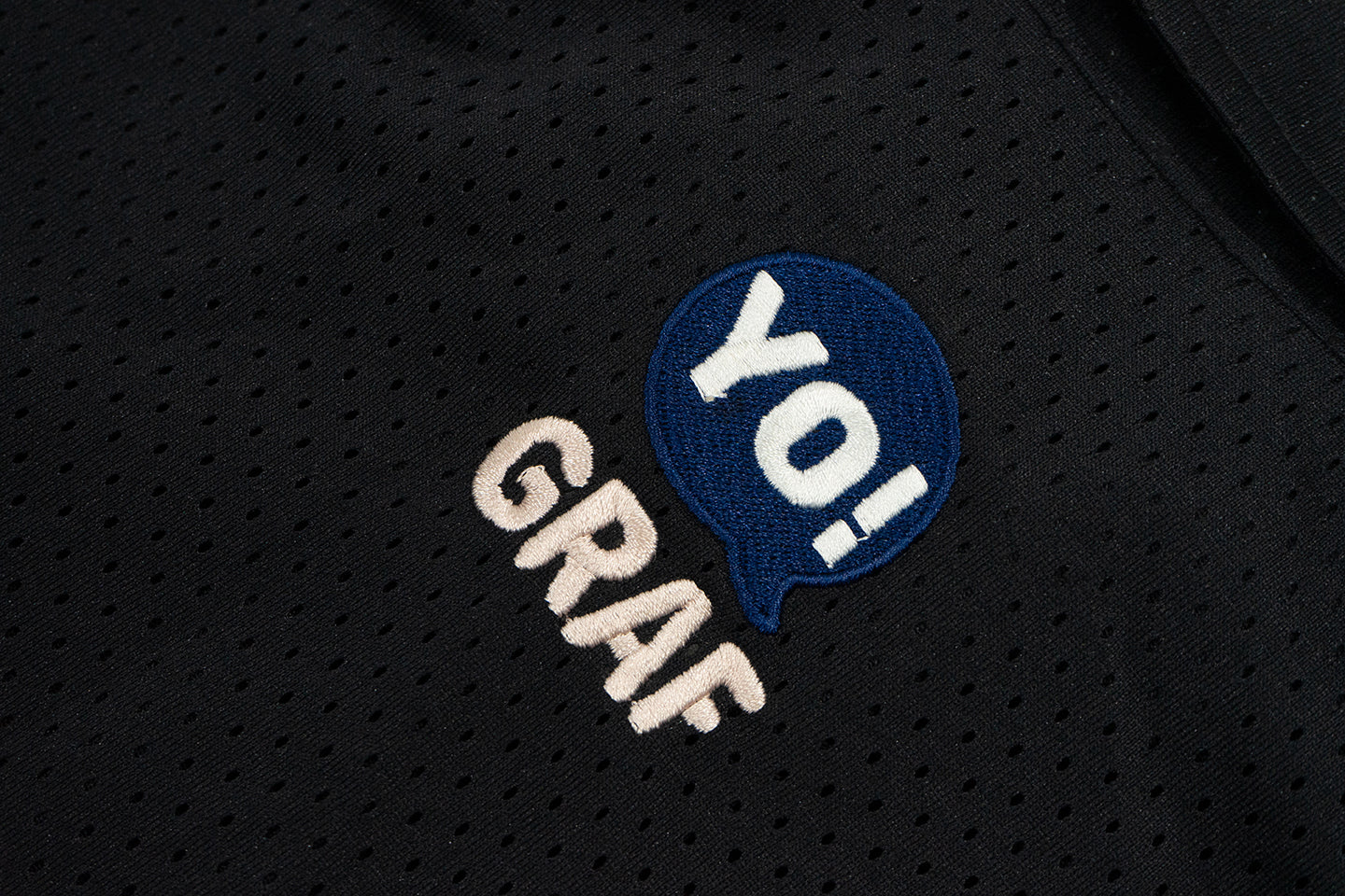 GRAF&WU Cute embroidery badge design double-layer mesh breathable T-shirts