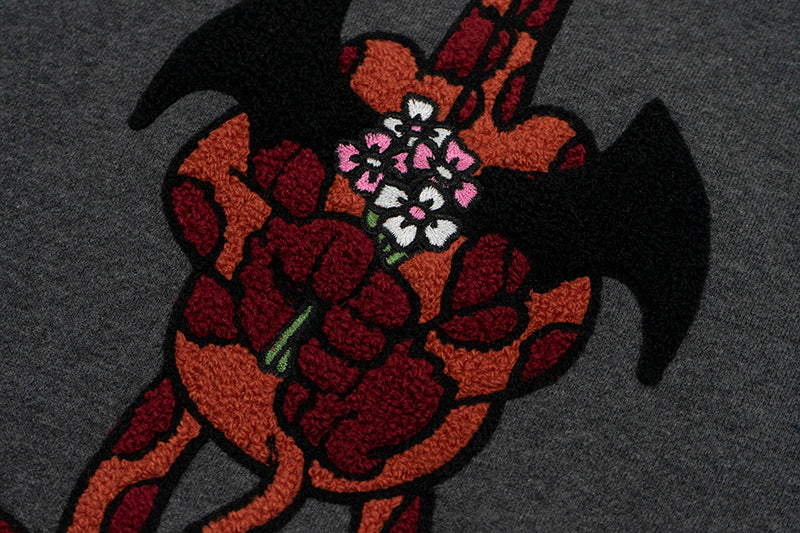 GRAF&WU Love Hate Angels Demons Giraffe Fleece Sweatshirt