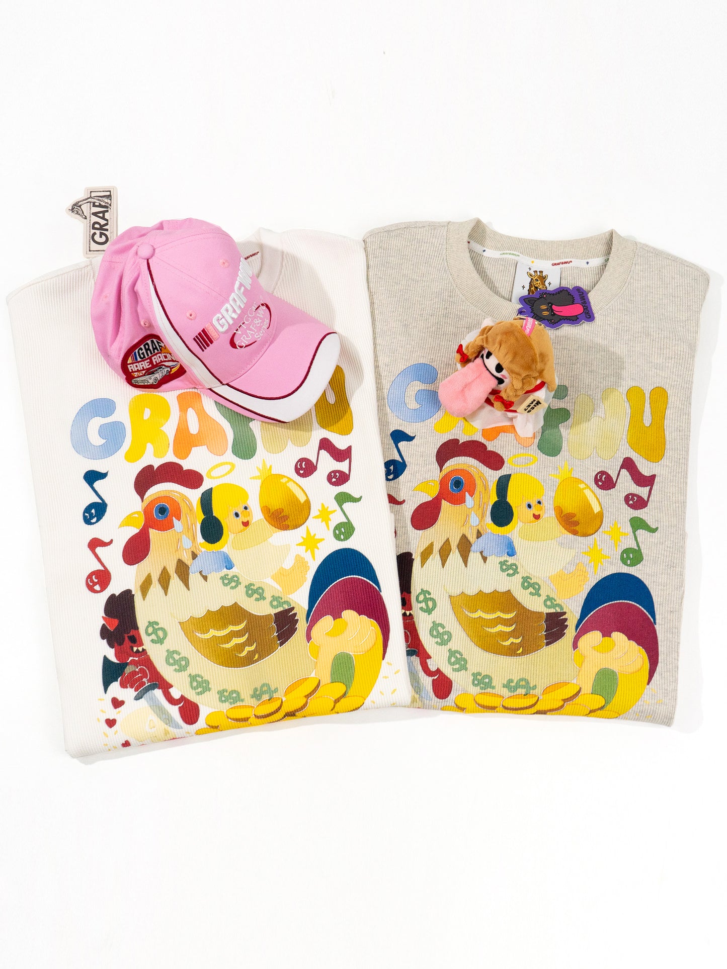 GRAF&WU Giraffe Fable Killing the Egg-Laying Goose Streetwear Casual T-Shirt