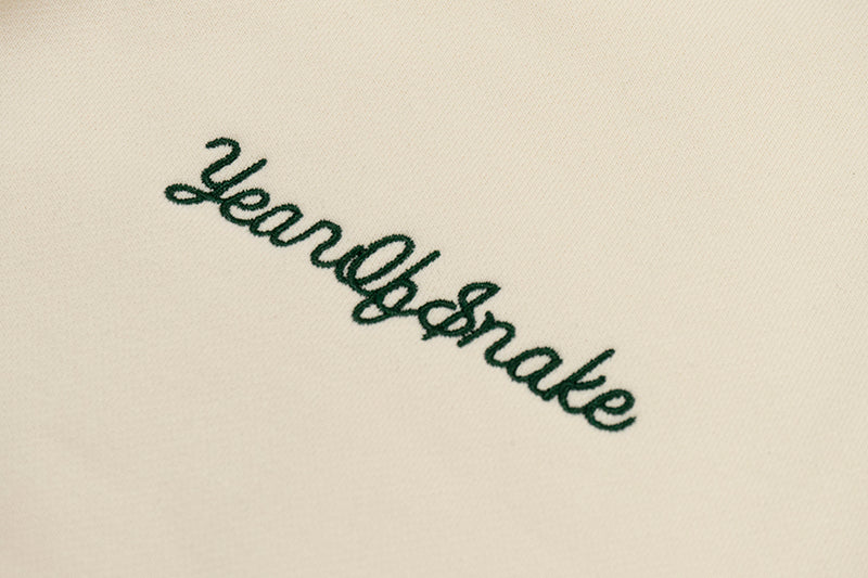 GRAF&WU Green Snake Cute Ghost Green Mink Fleece Thick Zip-up Hoodie