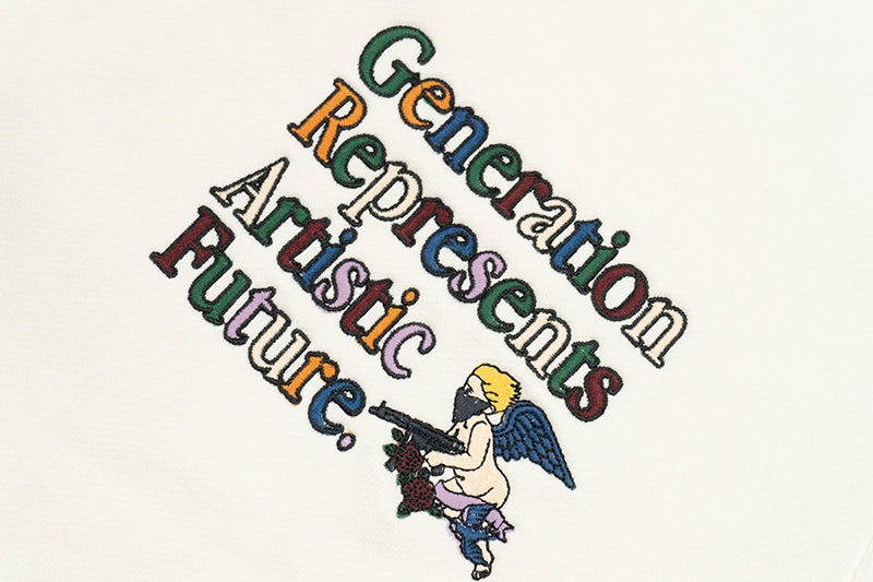 GRAF&WU AK47 Angel Embroidered Fleece Cozy Sweatshirt