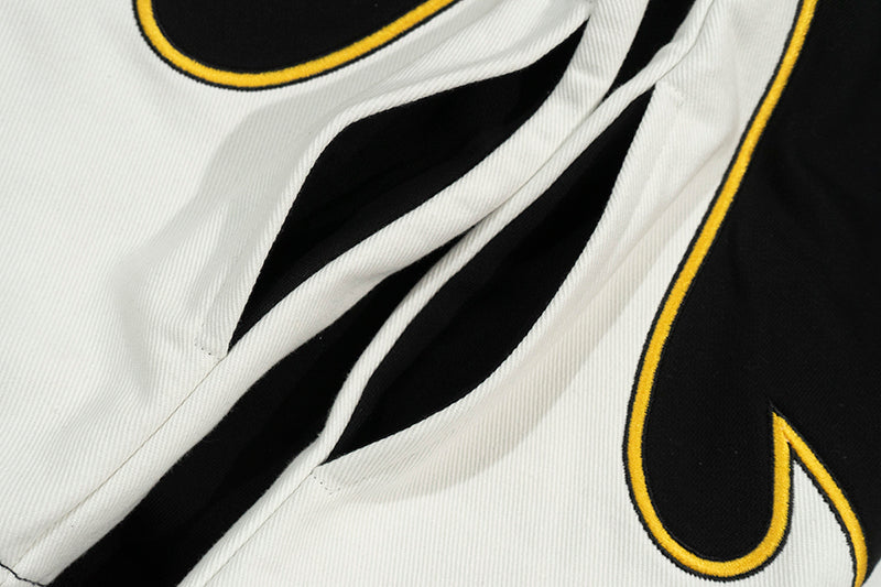 GRAF&WU Racing Gas Car Series Retro Multi-Logo Flame Design Hoodie