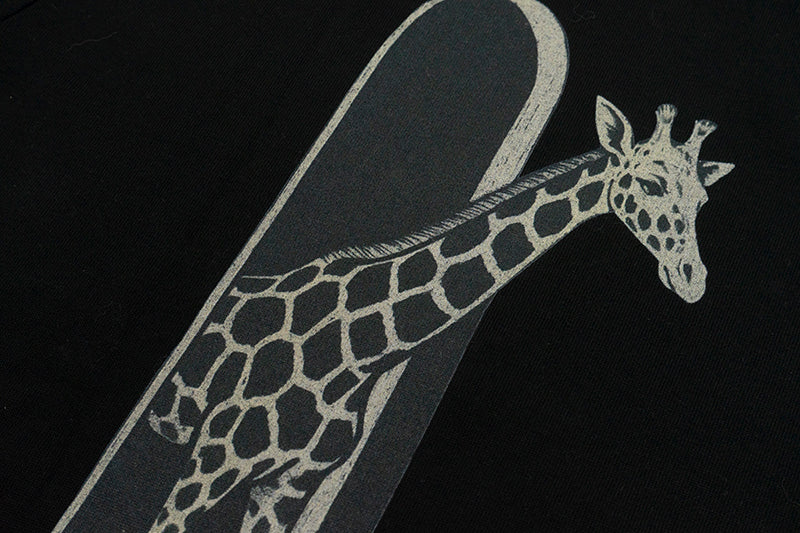 GRAFWU Giraffe In The Black Room Poem T-Shirts