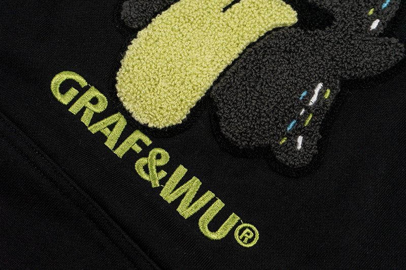 GRAF&WU Magic Mushroom Embroidery BooGhost2.0 Thin Hoodie