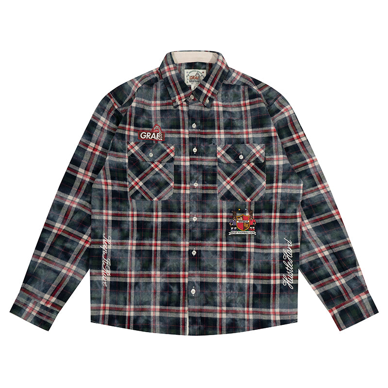 GRAF&WU Giraffe Football Embroidery Vintage Thin Shirt